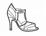 High Heel Shoe Coloring Uncovered Tip Heels Pages Shoes Fashion Coloringcrew Comments sketch template