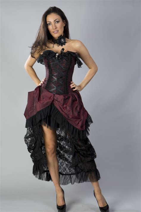 elizabeth vintage corset dress burgundy 79 00