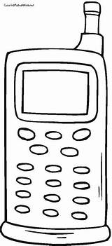 Cell Coloring Phones Telefone sketch template