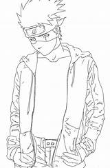 Kakashi Coloring Putih Sasuke Lineart Hatake Bishie sketch template