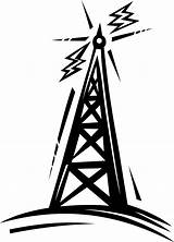 Radio Clipart Station Ham Tower Cliparts Antenna Drawing Library sketch template