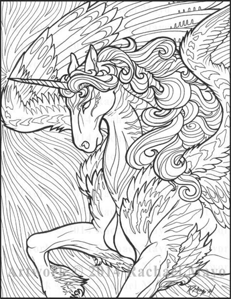 detailed unicorn coloring pages  getcoloringscom  printable
