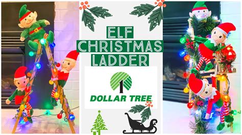 dollar tree christmas decor elf ladder youtube