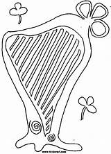 Harp St Patricks Coloring Pages sketch template