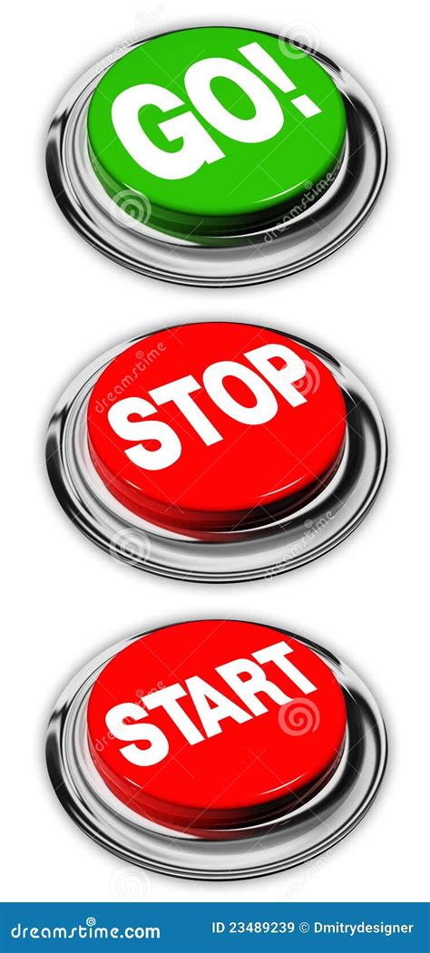 stop  start buttons stock illustration illustration  metal
