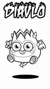 Moshi Diavlo Monster Coloring Pages sketch template