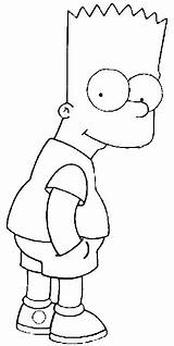 Coloring Pages Simpsons Bart Cartoons sketch template
