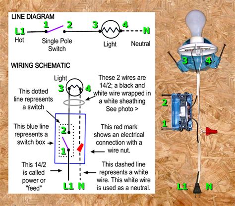 wiring diagram light switch receptacle