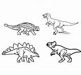 Dinosaurs Coloring Land Coloringcrew sketch template