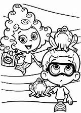 Bubble Guppies Coloring Nonny Pages Frog Feeding Deema Template sketch template