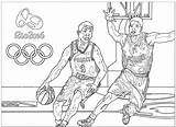 Olympic Rio Coloring Pages Basketball sketch template