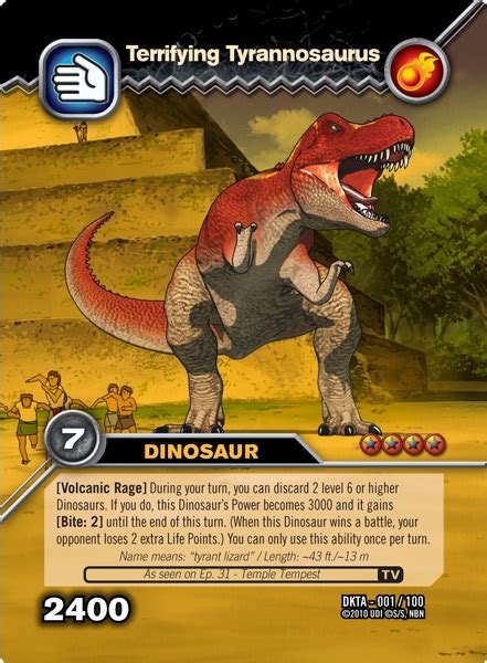 Image Tyrannosaurus Terrifying Tcg Card  Dinosaur King