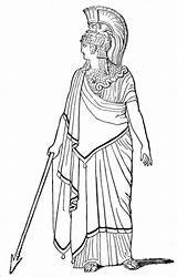 Roman Gods Goddesses Minerva Greek Mythology Goddess Coloring God Drawing Drawings Ancient Rome Pages Athena Clip Egyptian Isis Jupiter Romans sketch template