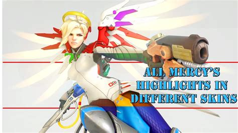 Overwatch Mercy Highlights Different Skins On White