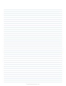 narrow ruled lined paper