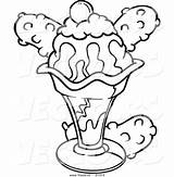 Ice Cream Coloring Sundae Pages Cartoon Sandwich Printable Vector Cone Drawing Print Outlined Getdrawings Getcolorings Color Colorings Illustrations Leishman Ron sketch template