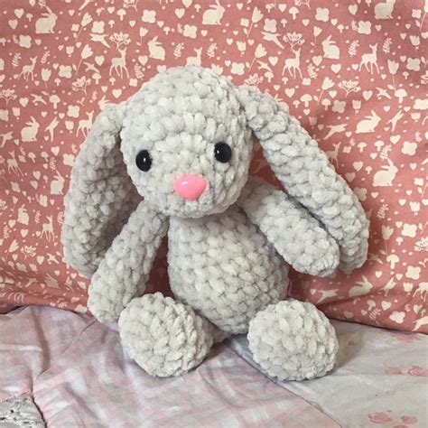 bunny amigurumi crochet plushie handmade gift super soft etsy