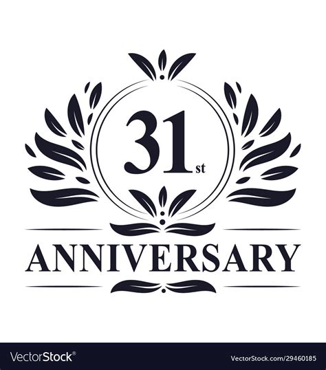 st anniversary logo  years celebration vector image