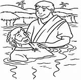 Baptism Baptist Jesus Baptised sketch template