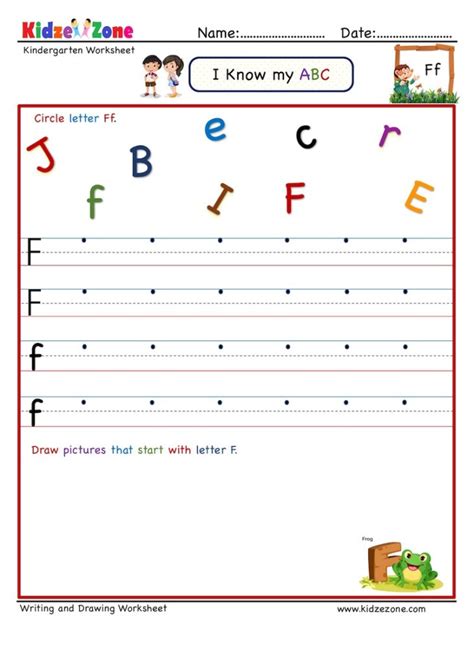 kindergarten letter writing worksheets letter