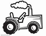 Tractor Coloring Easy Drawing Pages Kids Printable Color Print sketch template