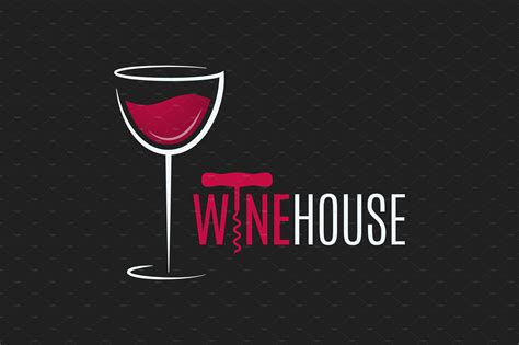 Wine Glass Logo Design ~ Illustrations ~ Creative Market