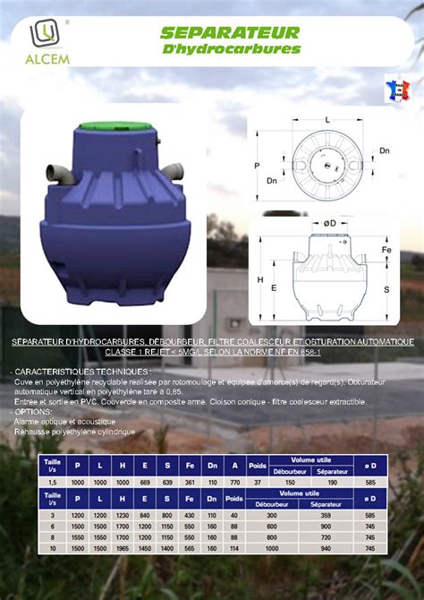 Sepa 1 5l Séparateur Dhydrocarbures De 1 5 L S à 10 L S