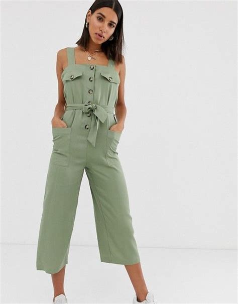 bershka utility jumpsuit  khaki asos jumpsuit long jumpsuits