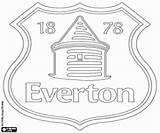 Everton Emblema Inglaterra Pintar Dil Bandiere Campionato Colorare Emblemi Calcio sketch template
