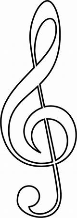 Outline Music Note Clef Clip Treble Cliparts Notes Musical Template Templates Musique Attribution Forget Link Don Nota Svg Piano sketch template