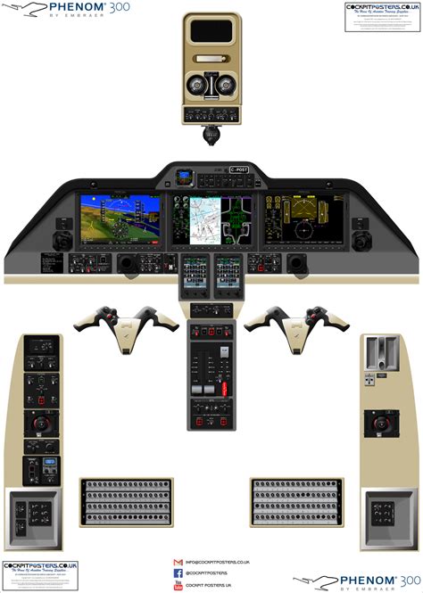 phenom  cockpit poster garmin svt  flight deck