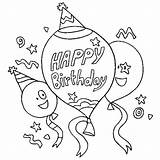Birthday Coloring Happy Pages Card Printable Getcolorings Color sketch template