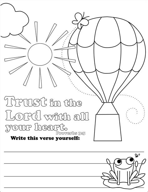 worry trust god coloring page childrens church crafts kids