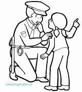 Police Coloring Officer Policeman Pages Helping Drawing Uniform Girl Lost Clipart Hat Color Draw Cliparts Little Security Badge Guard Children sketch template