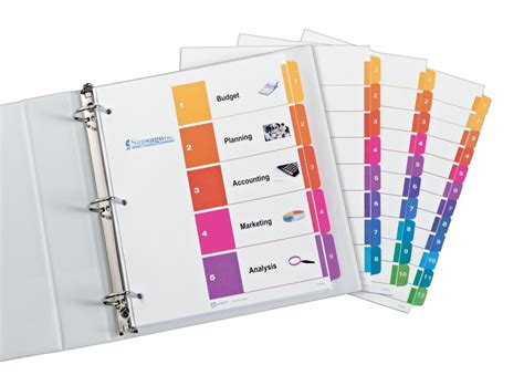 professional ready index dividers organization customizable