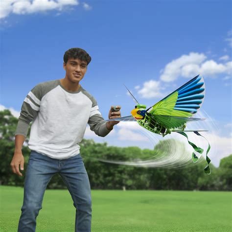 rc realistic flying parrot hammacher schlemmer