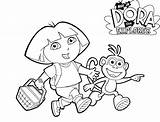 Coloring Boots Dora Print Printable Pages sketch template