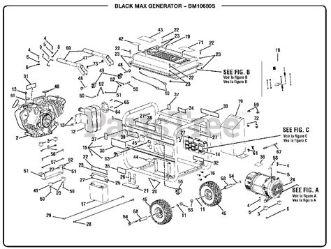 black max bm   black max  watt generator general assembly parts lookup  diagrams