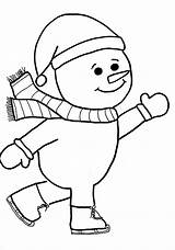 Boneco Neve Natal Patinando Colorir Tudodesenhos sketch template