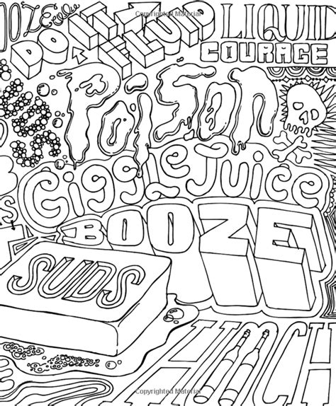 alcohol pages coloring pages