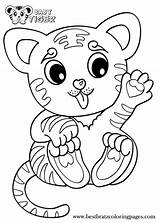 Coloring Pages Baby Tiger Tigers Cute Printable Drawing Bratz Animal Kids Cubs Sheets Print Colouring Animals Color Coloriage Animaux Ty sketch template
