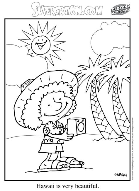 printable hawaiian coloring pages coloring home