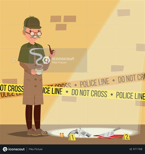 premium crime scene vector illustration   png vector format