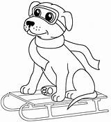 Slitta Pronto Cani Dogs Coloring sketch template