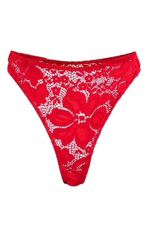 shape red lace thong curve prettylittlething