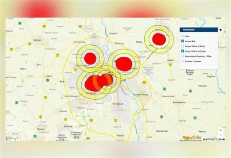 interactive airspace map demarcating zones  drone operations  india released