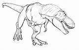 Kolorowanka Kolorowanki Tyrannosaurus Dinosaur sketch template