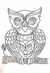 Owl Embroidery Interfaces sketch template