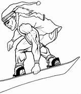 Coloring Snowboarder Pages Sport Muscular Winter Snowboarding Drawing Draw Puzzle sketch template