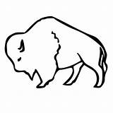 Buffalo Outline Drawing Clipart Bison Simple Easy Drawings Sketch Tattoo Animal Clip Native Coloring Cut Tatoo Line American Etsy Draw sketch template